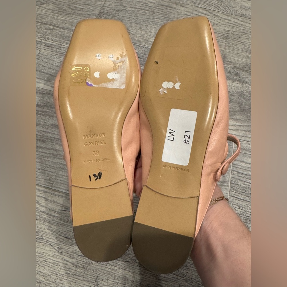 Mansur Gavriel pink square toe Mary Jane mules - Picture 8 of 8